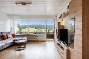 TV, bordtennis og stereoanlegg