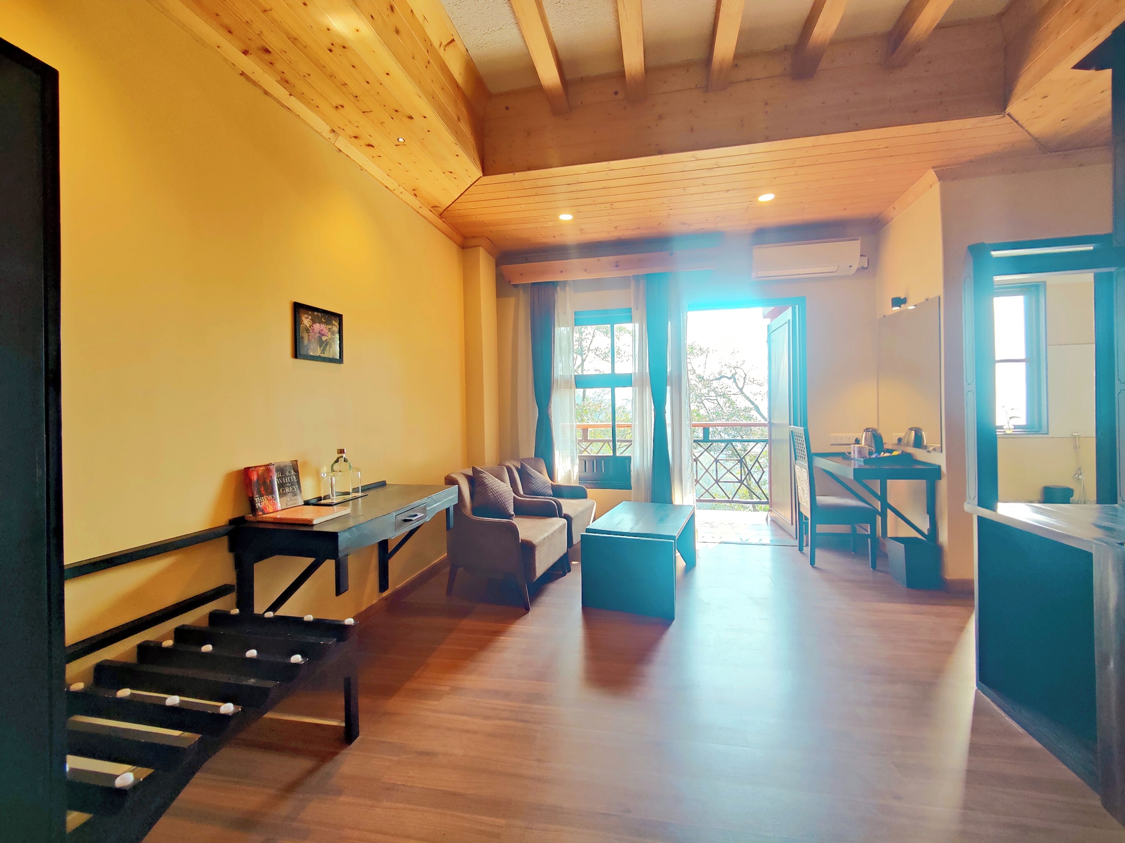 Doppia Luxury, balcone, vista montagna | Area soggiorno
