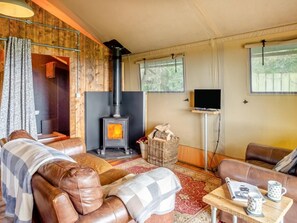 Fernseher, Kamin