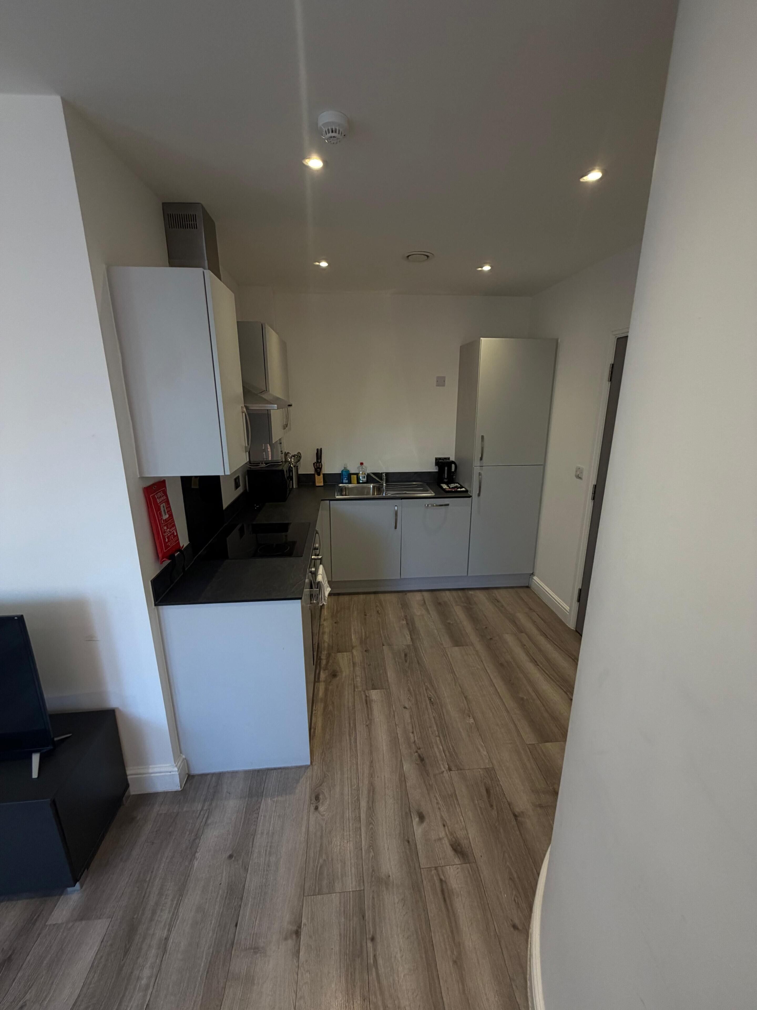 Apartamento estándar | Cocina privada | Máquina de café espresso, frigorífico grande, microondas y horno