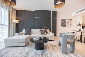 Apartment | Living area - Bloomfields 1BR in Radiant Viewz 1  (Abu Dhabi)