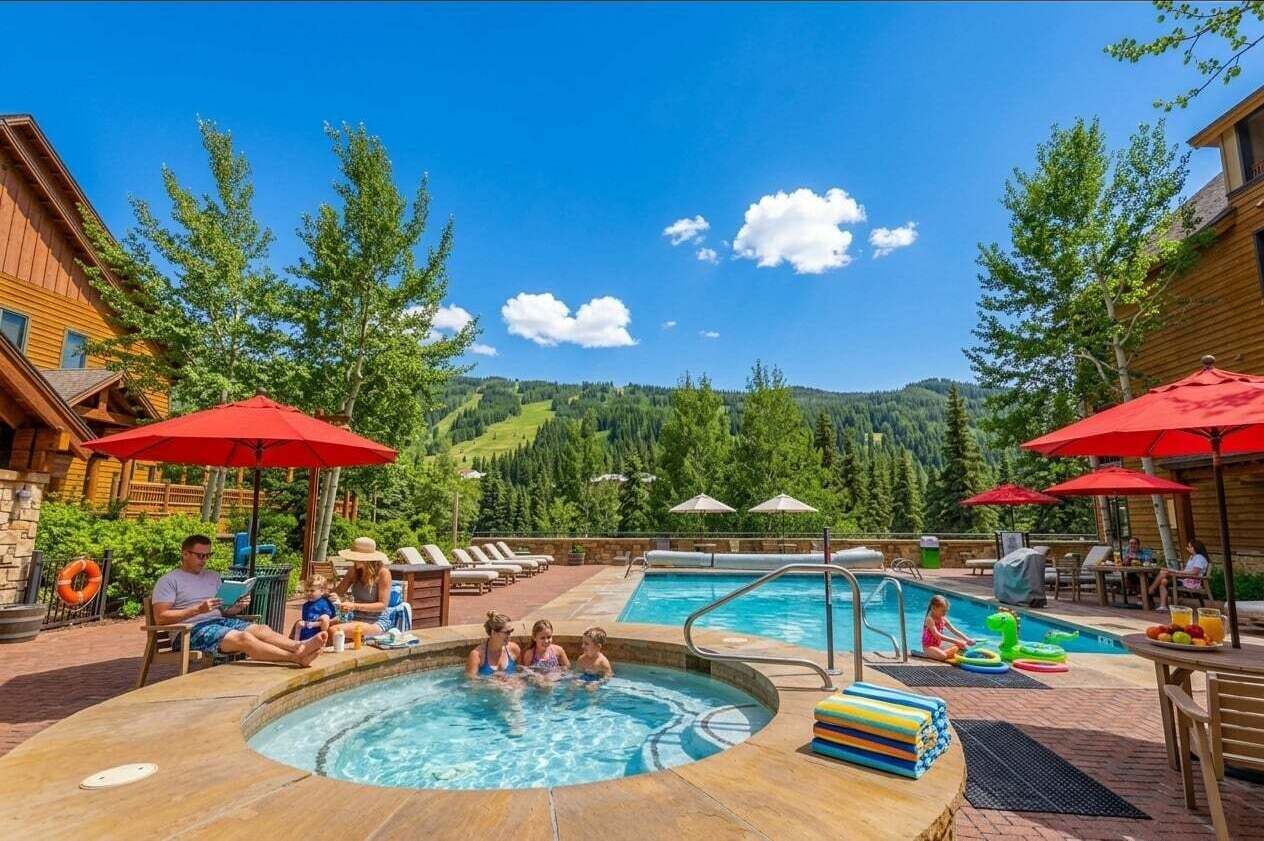 A heated pool
