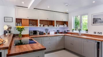 Oven, dishwasher, cookware/dishes/utensils