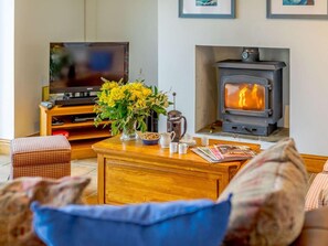 TV, fireplace - 3 Bed in Polruan (oc-pc040) (Fowey)
