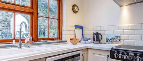 Microwave, oven, dishwasher, highchair