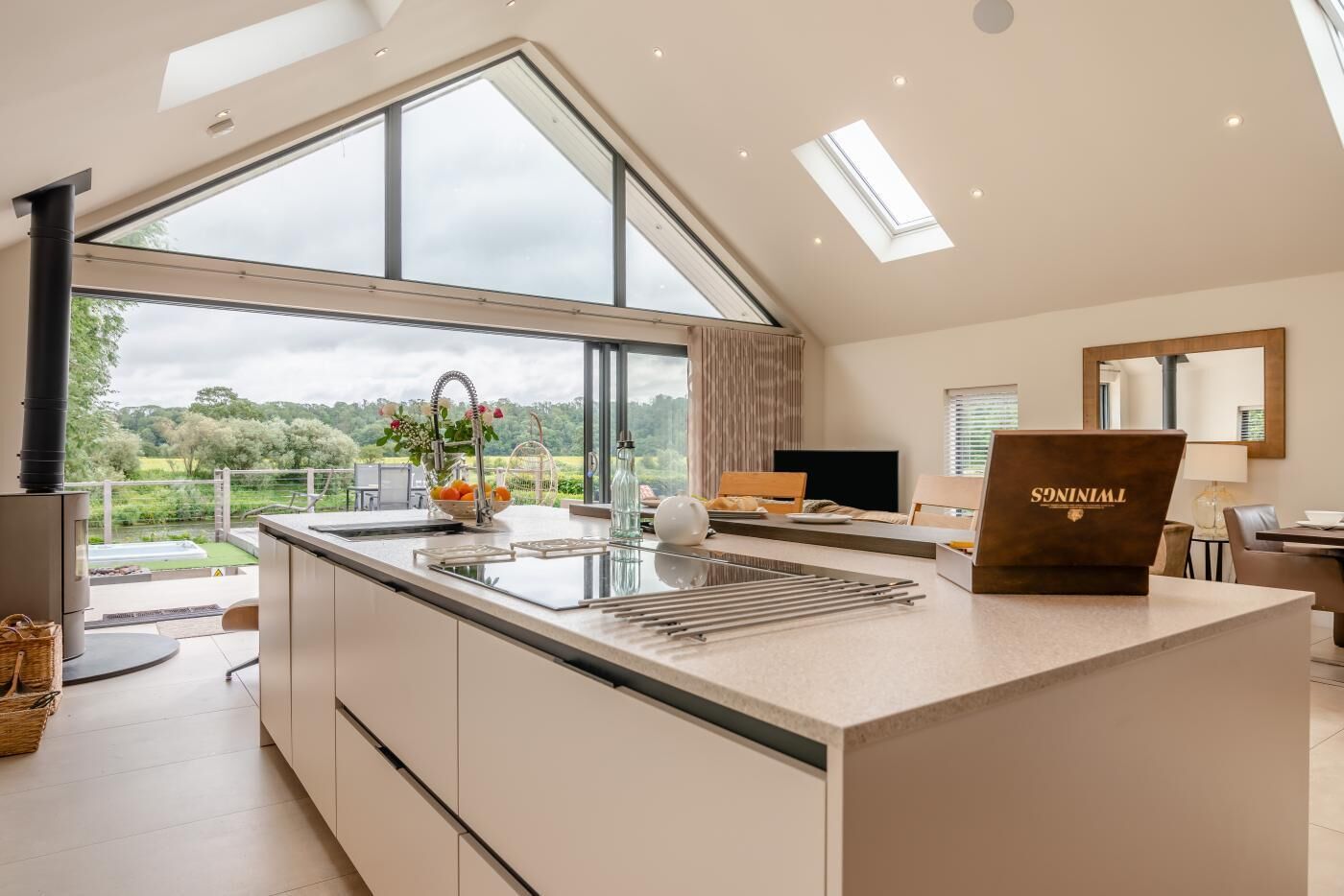 Microwave, oven, dishwasher, high chair