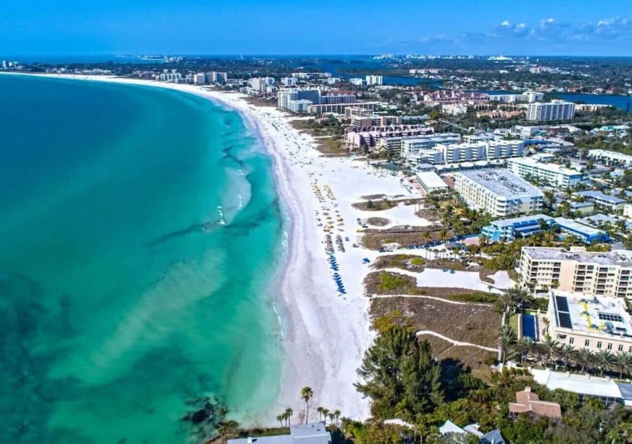 Beach nearby, white sand