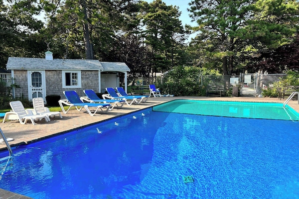 Heated Swimming pool featuring a saltwater chlorinating system for a more refreshing experience!