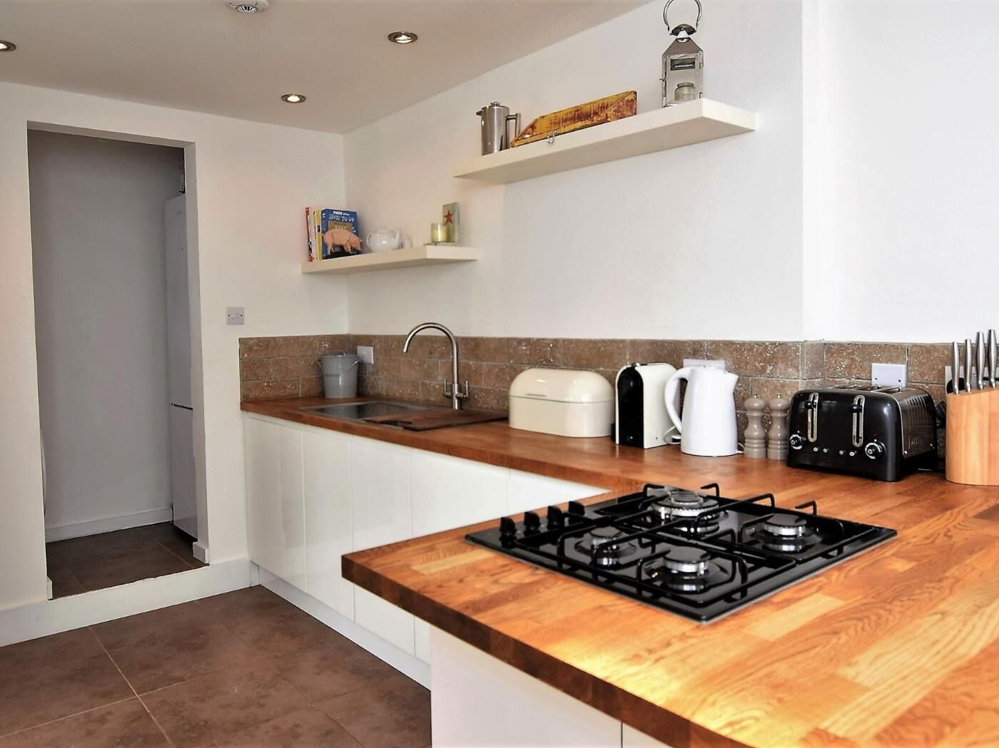 Oven, highchair, cookware/dishes/utensils