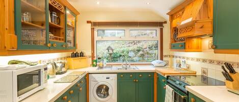 Oven, cookware/dishes/utensils