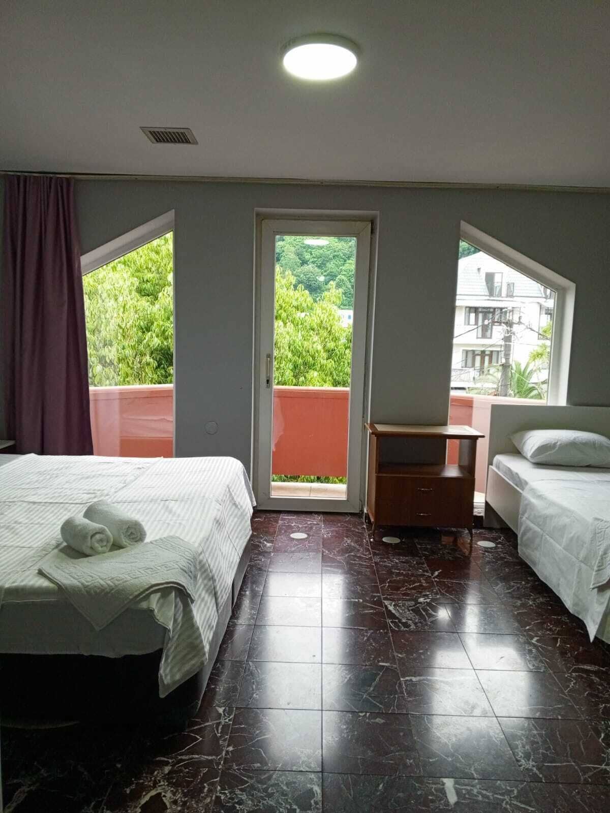 Family Quadruple Room, Balcony, Garden View | Bed sheets