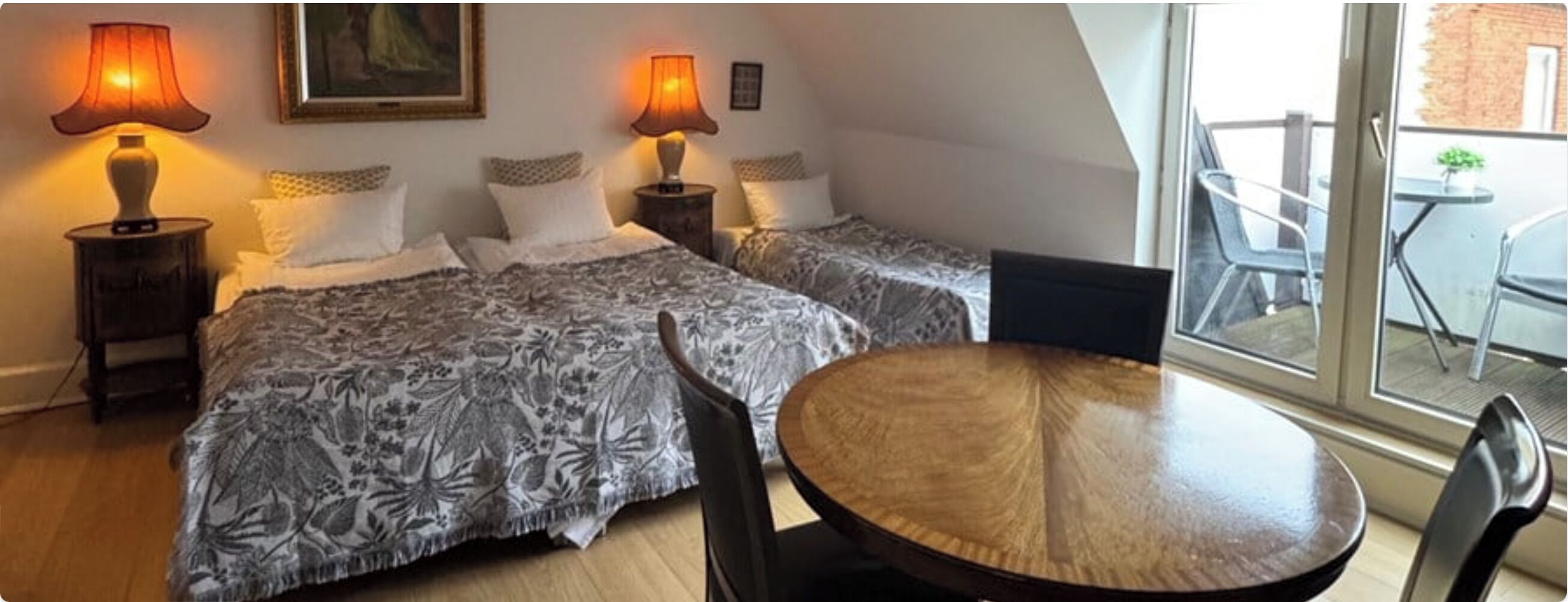 Triple Room, Balcony, City View | Individually furnished, bed sheets