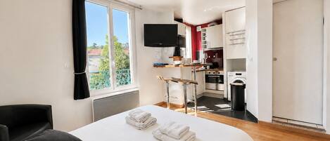 Iron/ironing board, travel crib, WiFi (free), bed sheets