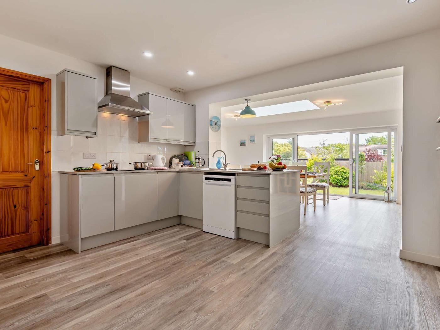 Microwave, oven, dishwasher, high chair