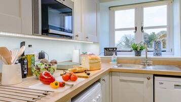Microwave, oven, dishwasher, high chair