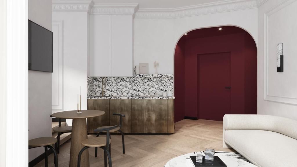 Executive Penthouse, Balcony, City View | Living area | 50-inch Smart TV with digital channels