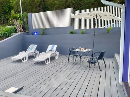AT HOME: Air-Conditioned Room with En-Suite Bathroom, Terrace, and Pool