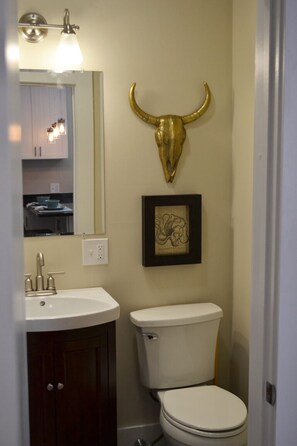 Bathroom - FREE Parking • Chic 2BR North End Apartment. Prime Location. (Boston)
