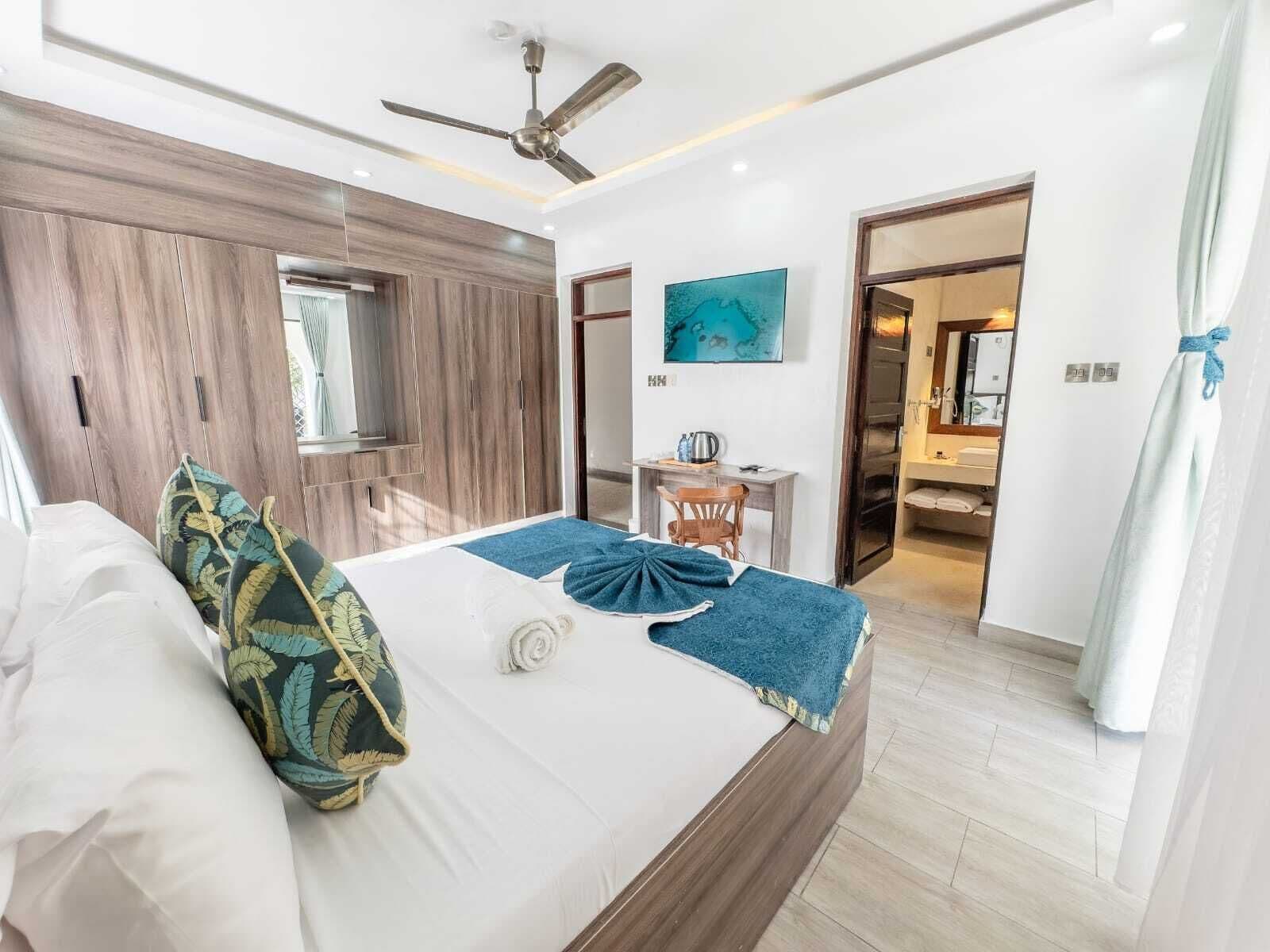 5 chambres, accès à Internet, literie fournie
