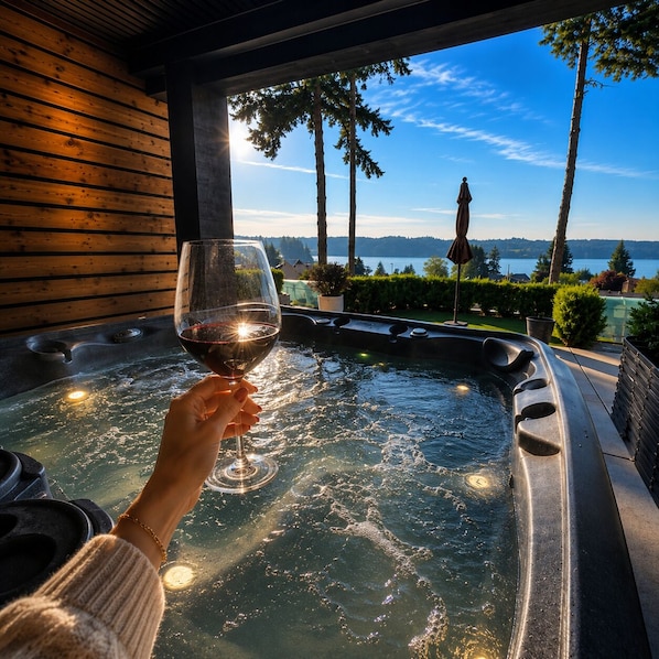 Outdoor spa tub