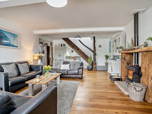 Fernseher, Kamin