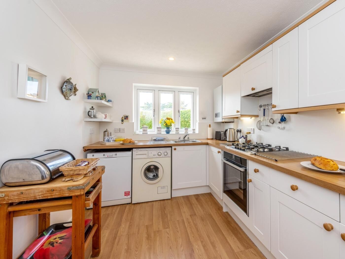 Oven, dishwasher, cookware/dishes/utensils