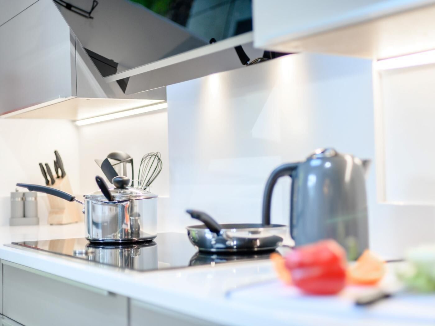 Microwave, oven, dishwasher, high chair