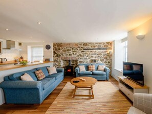 TV, fireplace - 3 Bed in Tenby (oc-fb095) (Tenby)