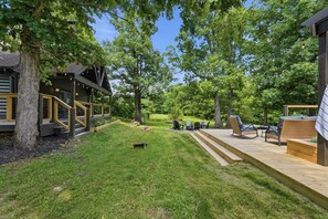 Terrace/patio - 5 Acre Estate + Event Space w/ Pond, Hot Tub, Fire Pit & Theater (Louisville)