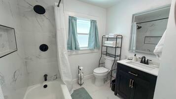 Towels, soap, toilet paper
