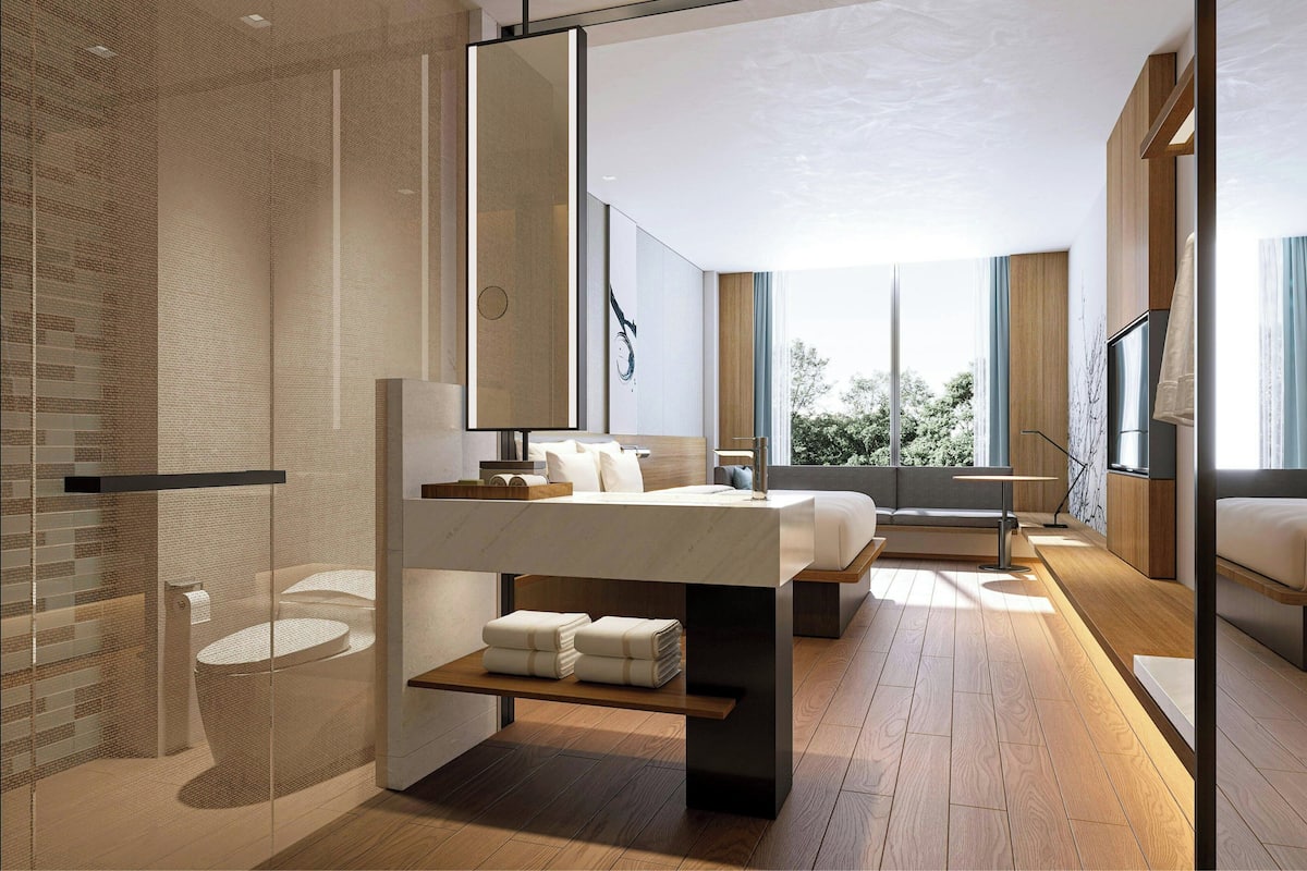 Habitación empresarial, 1 cama King size, vista a la ciudad