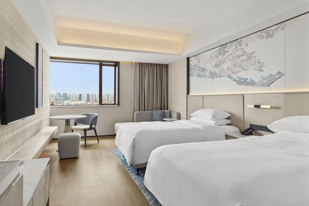Quarto standard, 2 camas de solteiro, vista para a cidade