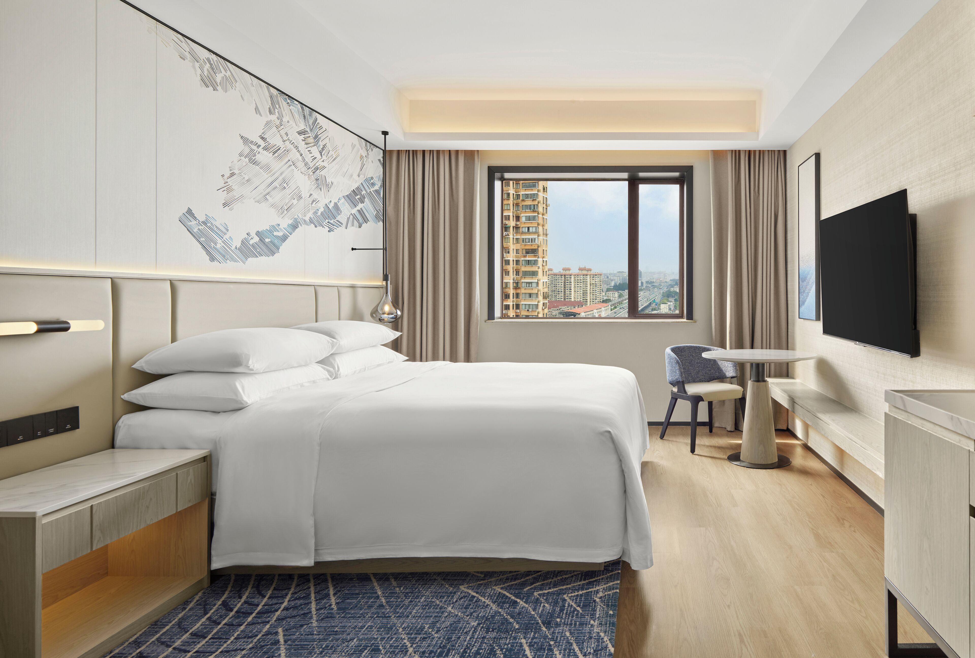 Standaard kamer, 1 kingsize bed, uitzicht op stad