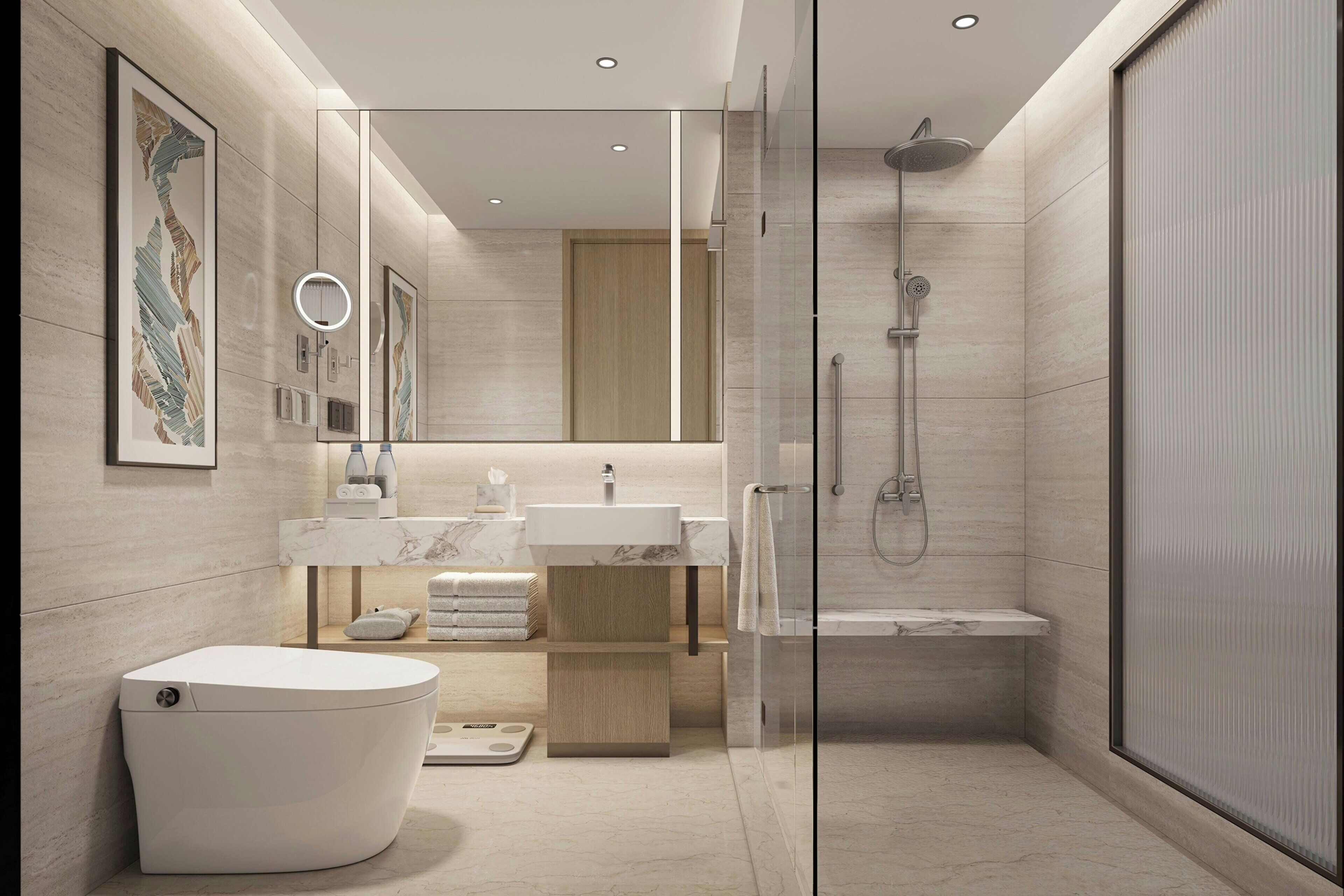 Chambre Standard, 1 très grand lit, vue ville | Salle de bain