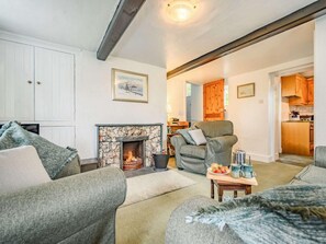 Fernseher, Kamin