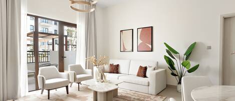 Deluxe Apartment, 2 Bedrooms | Living area
