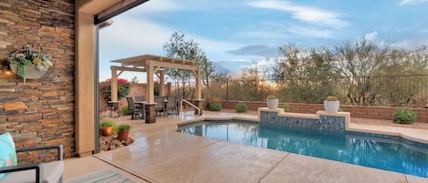 Outdoor pool, a heated pool