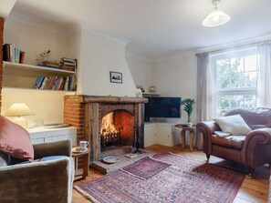 Fernseher, Kamin