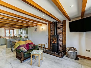 Fernseher, Kamin