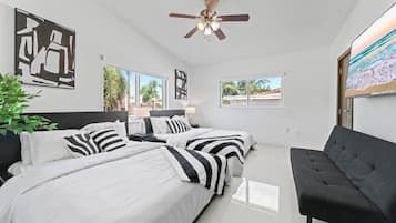 4 chambres, fer et planche à repasser, Wi-Fi gratuit, draps fournis