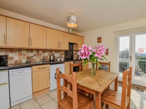 Oven, dishwasher, highchair, cookware/dishes/utensils