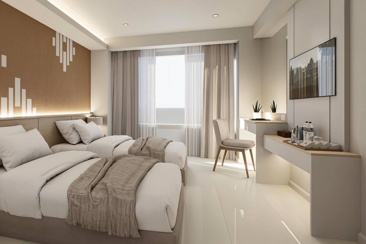 Superior Room, 2 Twin Beds, Non Smoking | Minibar, in-room safe, desk, iron/ironing board (on request)