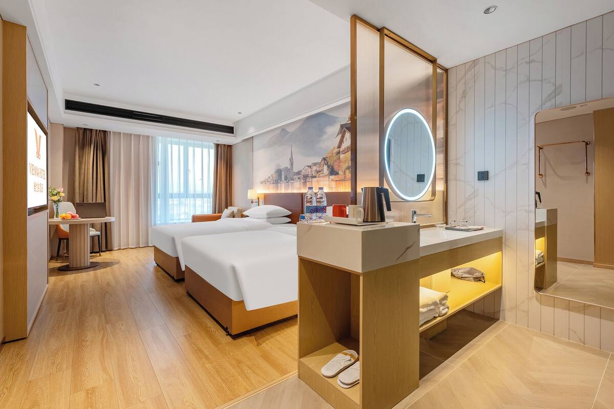 Habitación de lujo con 2 camas individuales, vista a la ciudad