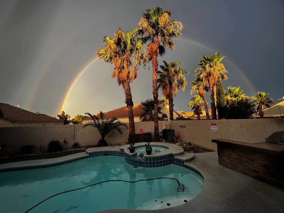 A heated pool