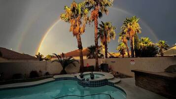 A heated pool