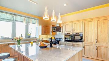 Microwave, oven, dishwasher, high chair