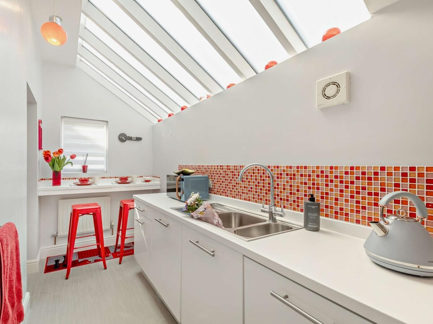 Oven, high chair, cookware/dishes/utensils