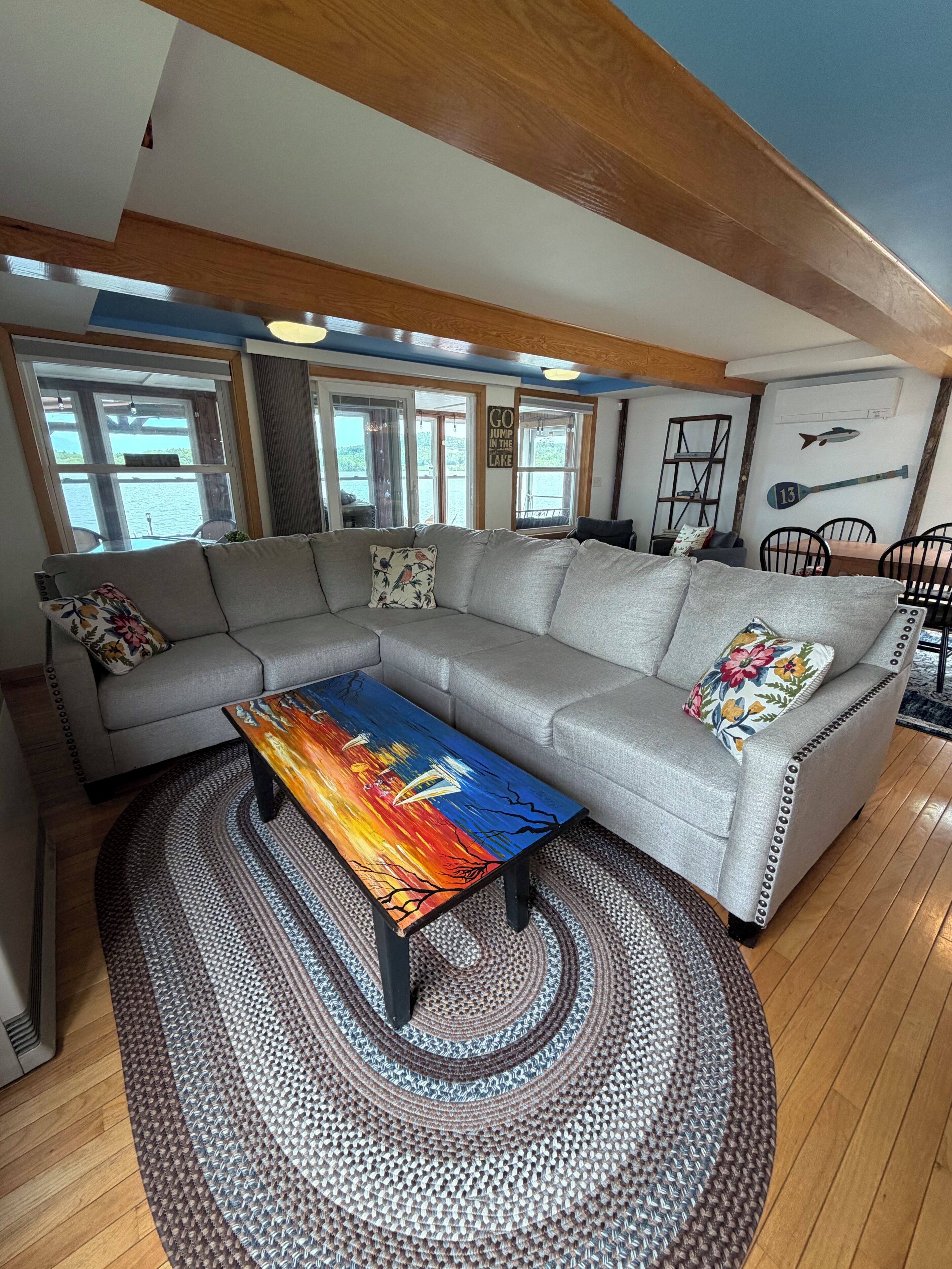 Smart TV, DVD player, books, video library