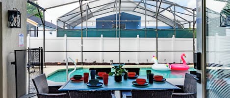 Outdoor pool, a heated pool