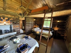 2 bedrooms, Internet, bed sheets - Marvelous Off-Grid Log Cabin Getaway on Working Horse Ranch. (Johnsonville)